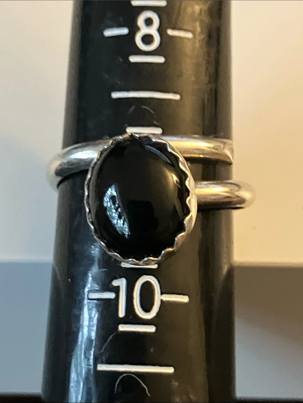 Sterling Silver Black Onyx Bypass Band Ring